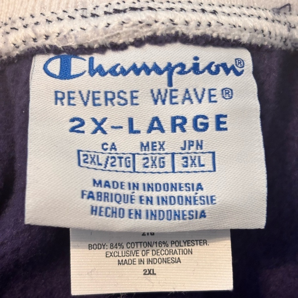 Champion Reverse Weave 2X-Large Label - Picture 2 of 8